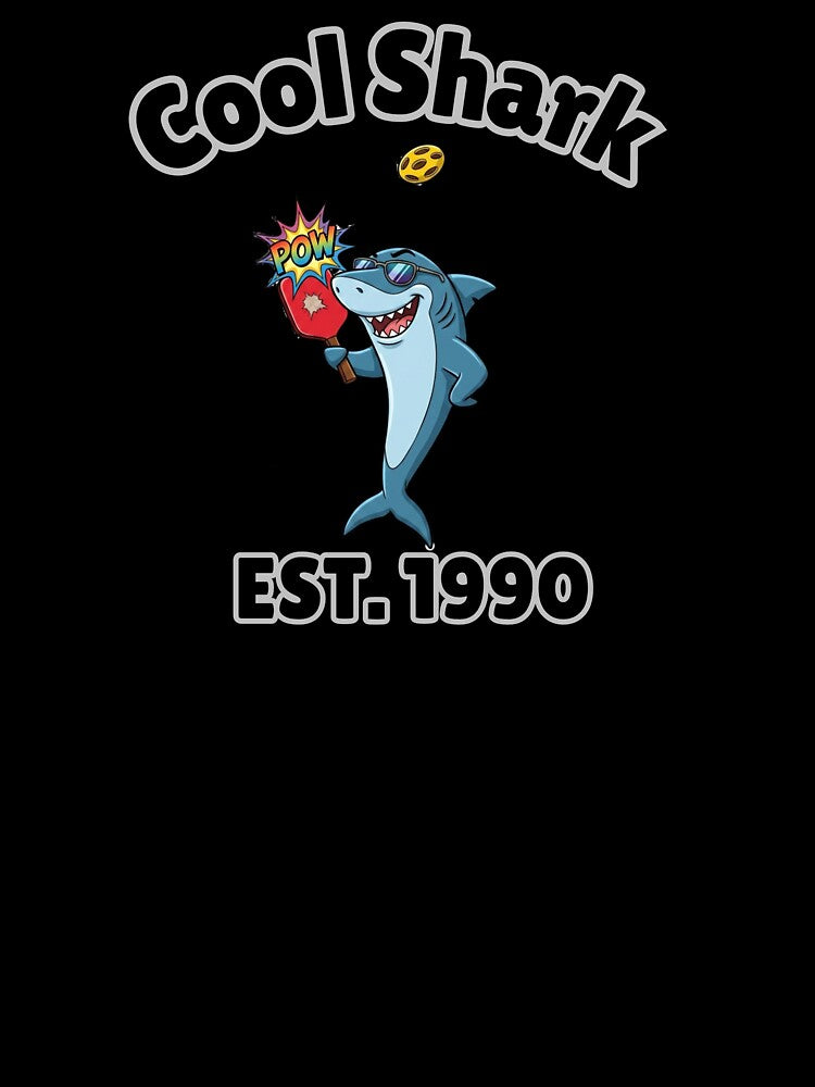 Vintage Cool Shark Pickleball Est 1990 - Court Shark Smash by "Positive Vibes & Daily Lifestyle"
