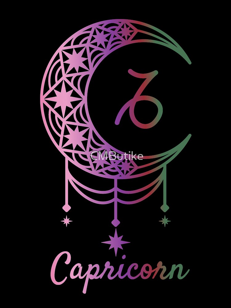 Capricorn zodiac crescent moon by CMButike