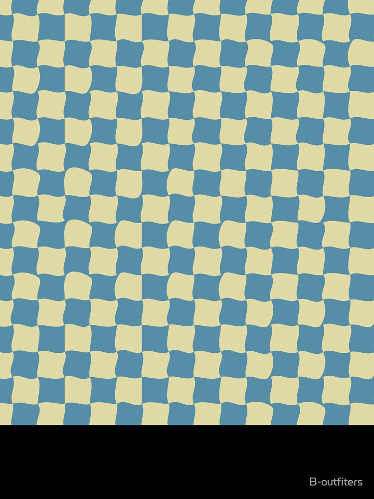 pastel yellow and blue checkered pattern by B-outfiters