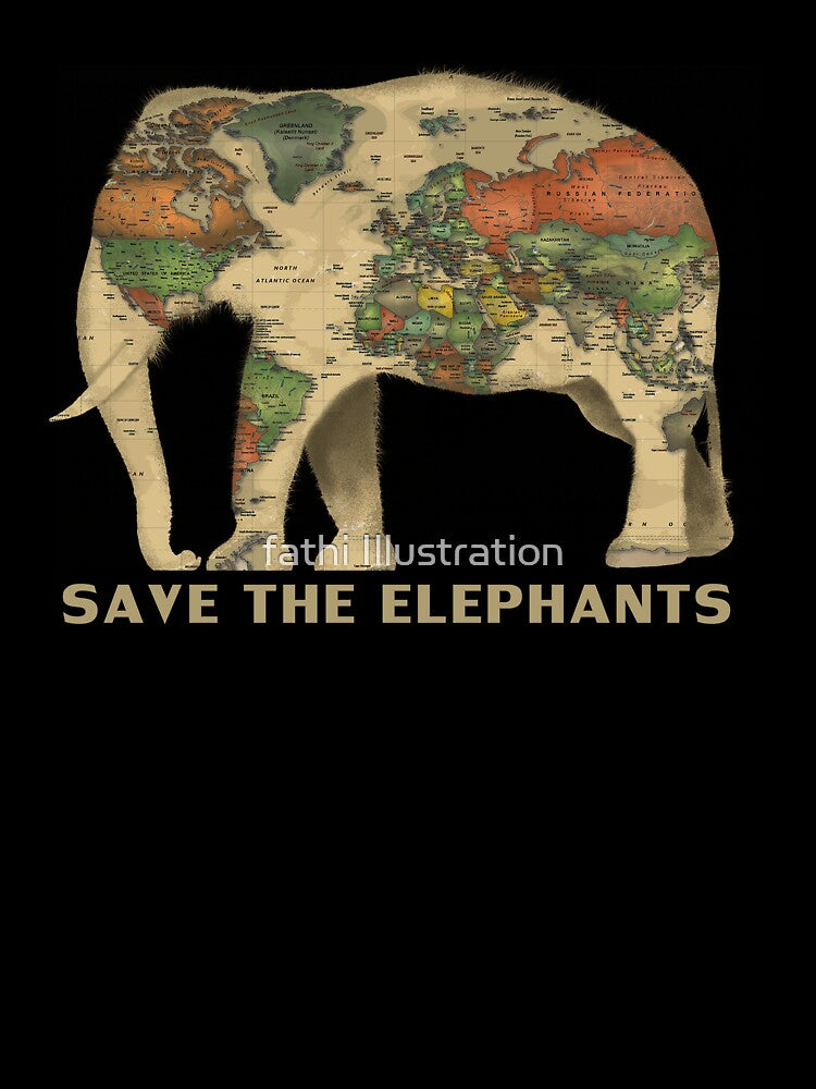 Save The Elephants by fathi Illustration