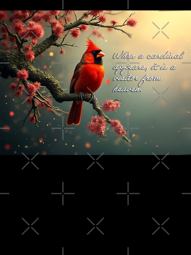 When a cardinal appears, it is a visitor from heaven by PopCultureArtShop