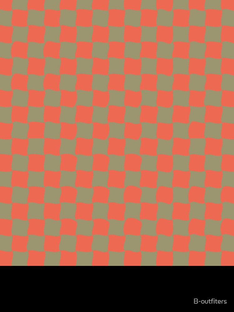 Green & orange checkered pattern by B-outfiters