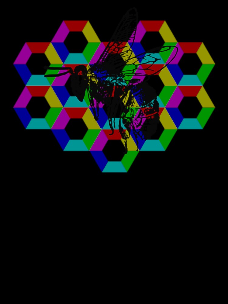 Save the Bees rainbow honeycomb by maiNuoire