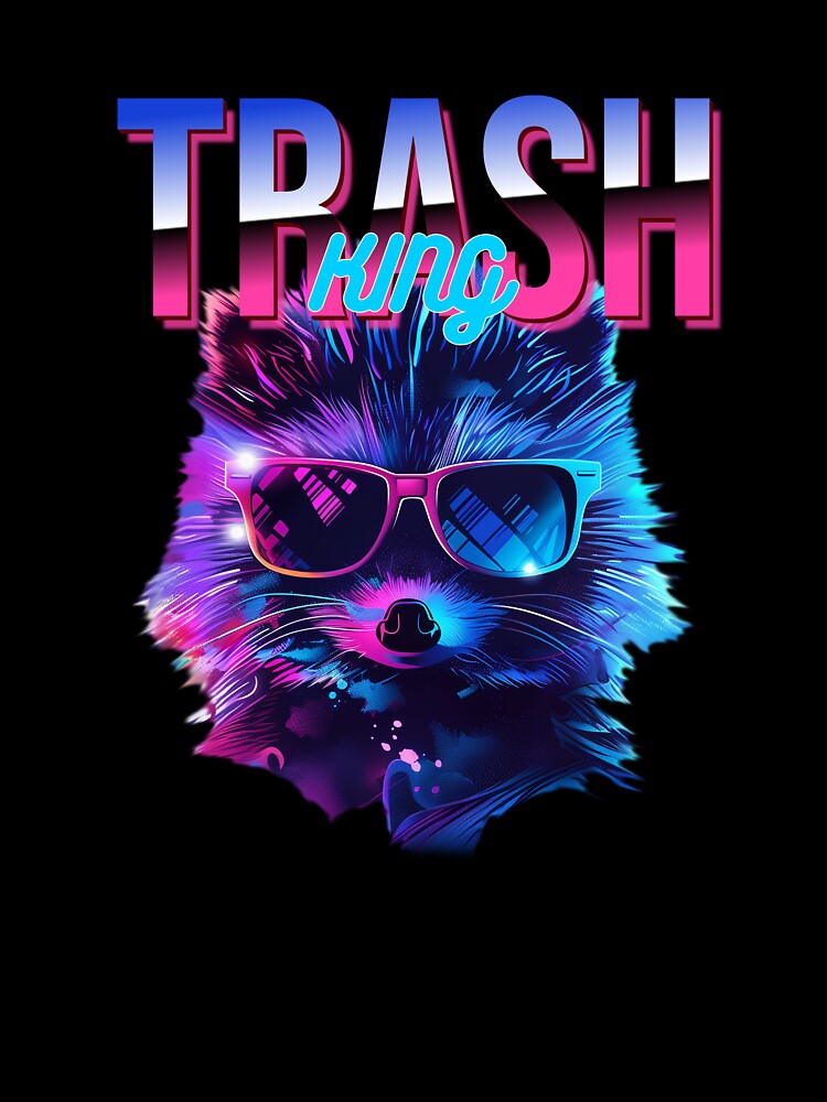 Trash King Crazy Raccoon T-Shirt by BoonandCo