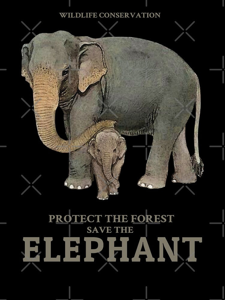 Protect the Forest Save the Elephant by KewaleeTee