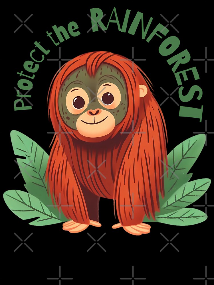 Protect the rainforest - Baby Orangutan by PrintSoulDesign