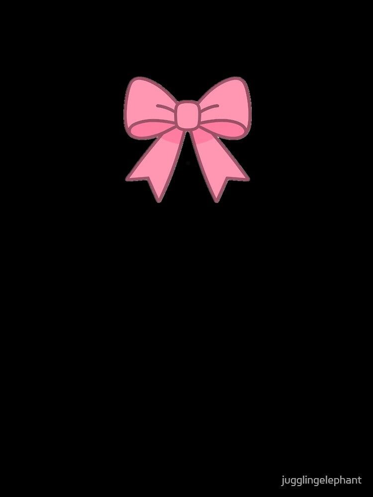 Coquette Pink Bow – Minimalist Girly Vector Design by jugglingelephant