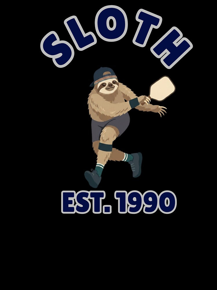 Vintage Sloth Pickleball Est 1990 - Slow & Steady by "Positive Vibes & Daily Lifestyle"