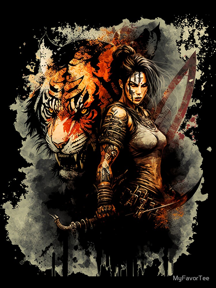 Tiger and Women Warrior by MyFavorTee