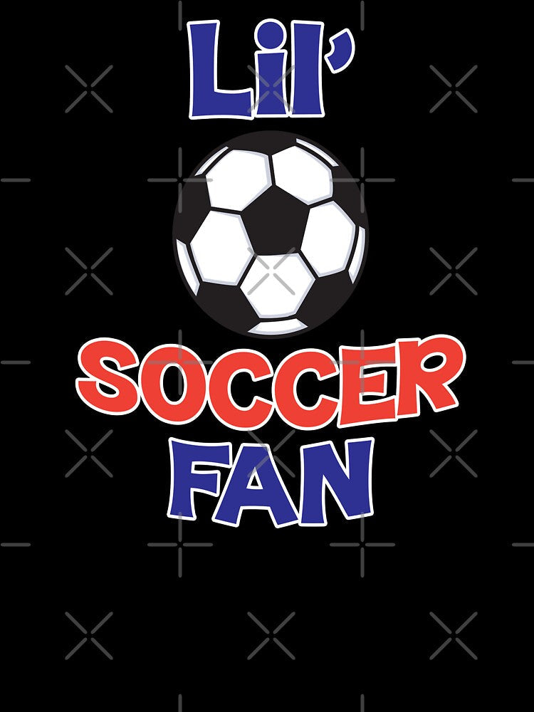 'Lil' Soccer Fan' (Black) by The Button Gal