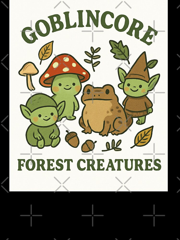Enchanted Goblincore Friends – Whimsical Woodland Creatures Art by RouniBoutique