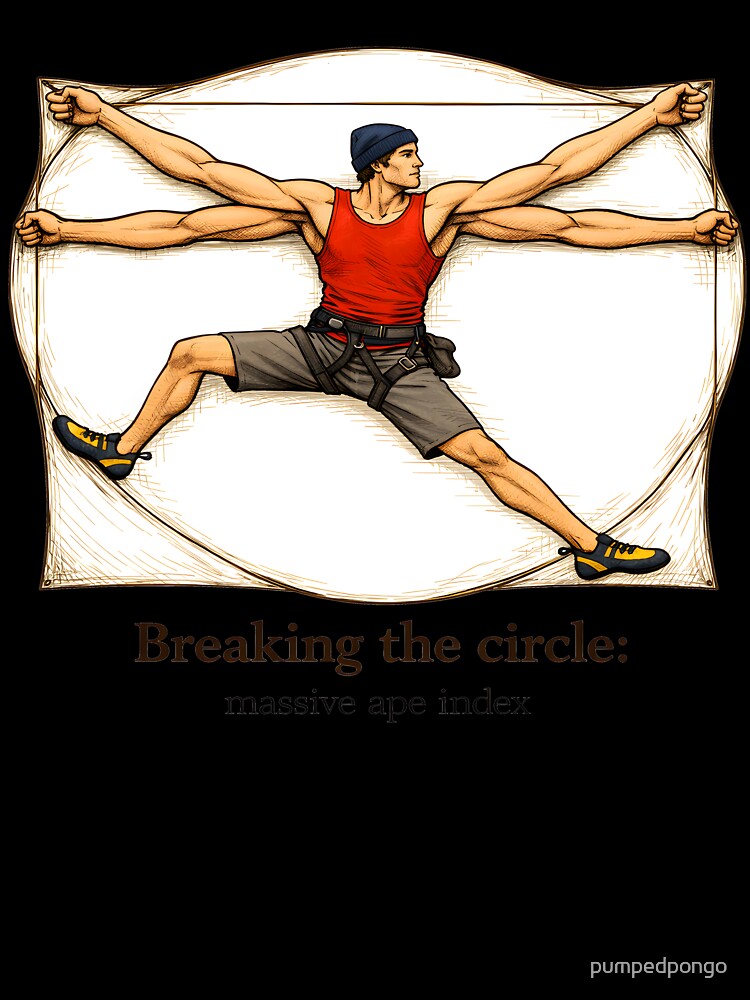 Vitruvian climber - massive ape index by pumpedpongo