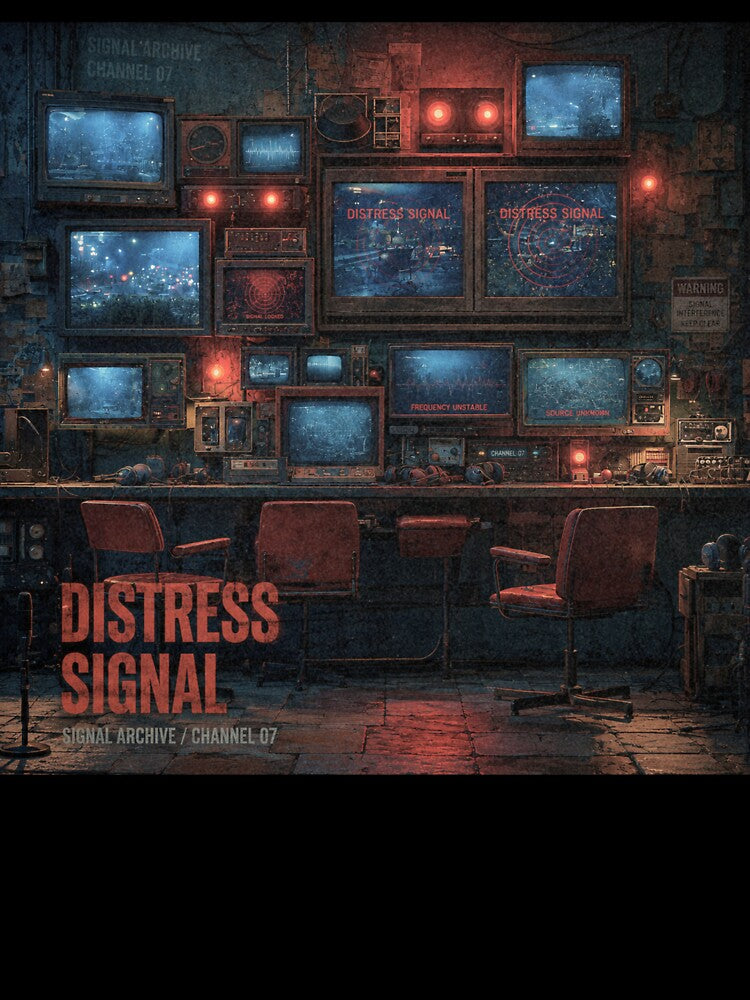 DISTRESS SIGNAL | Signal Archive CH-07 | Analog Surveillance Control Room | Retro Industrial Mystery Art by THE VESSEL ARCHIVE