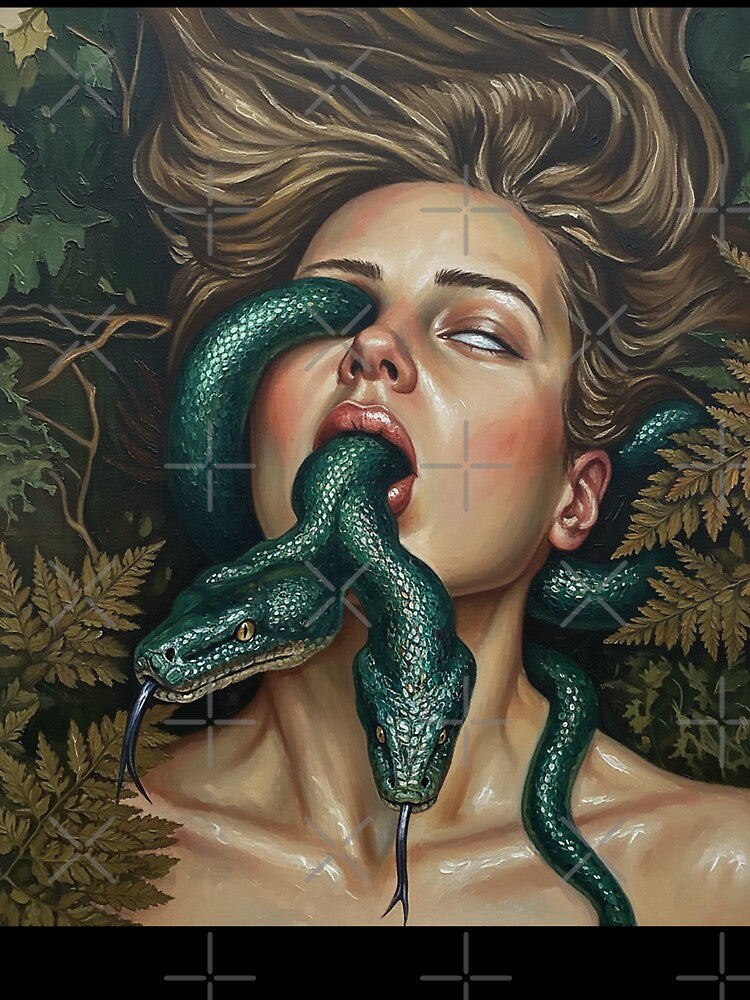 Serpent Awakening – Surreal Transformation Art by HeavenRoad