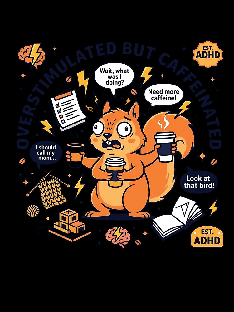 ADHD Gift | Neurodivergent Coffee Lover Tee | by CHAOS_CLUB