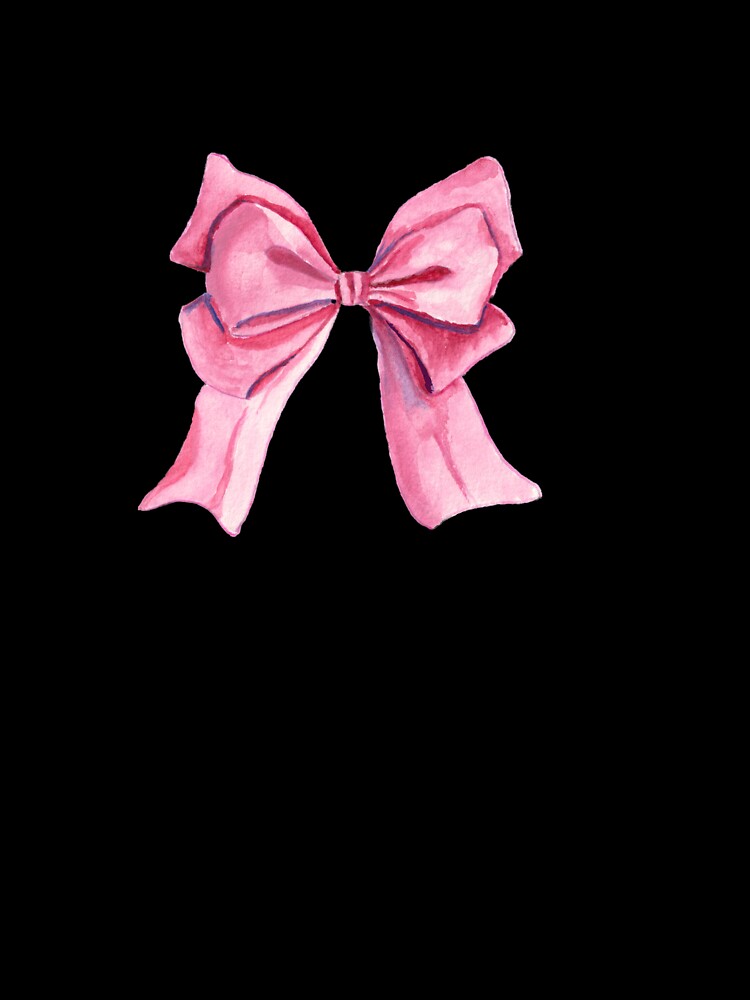 Coquette Pink Bow Hand Painted Watercolor Pin by Zen & Oatmeal by Carmen Ray Anderson