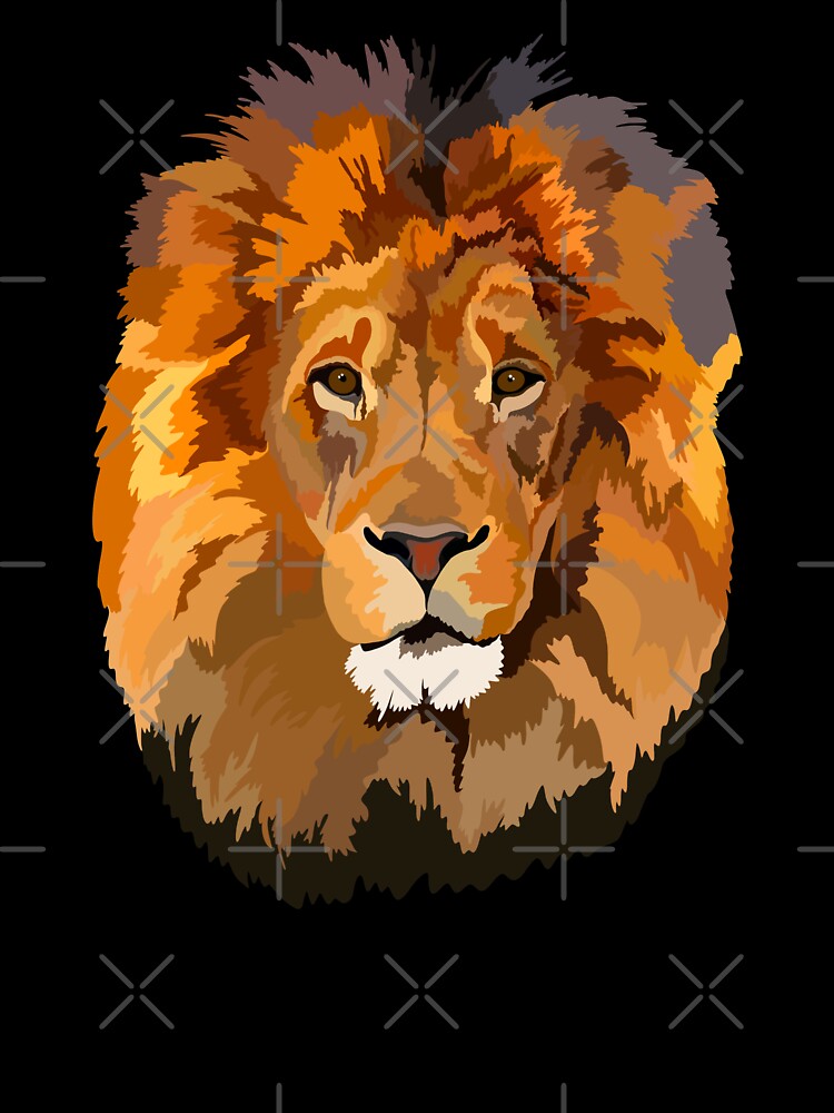 L is for Lion ,Lion Design – Big Cat and Wildlife Artwork by PrettylittlepastelUk