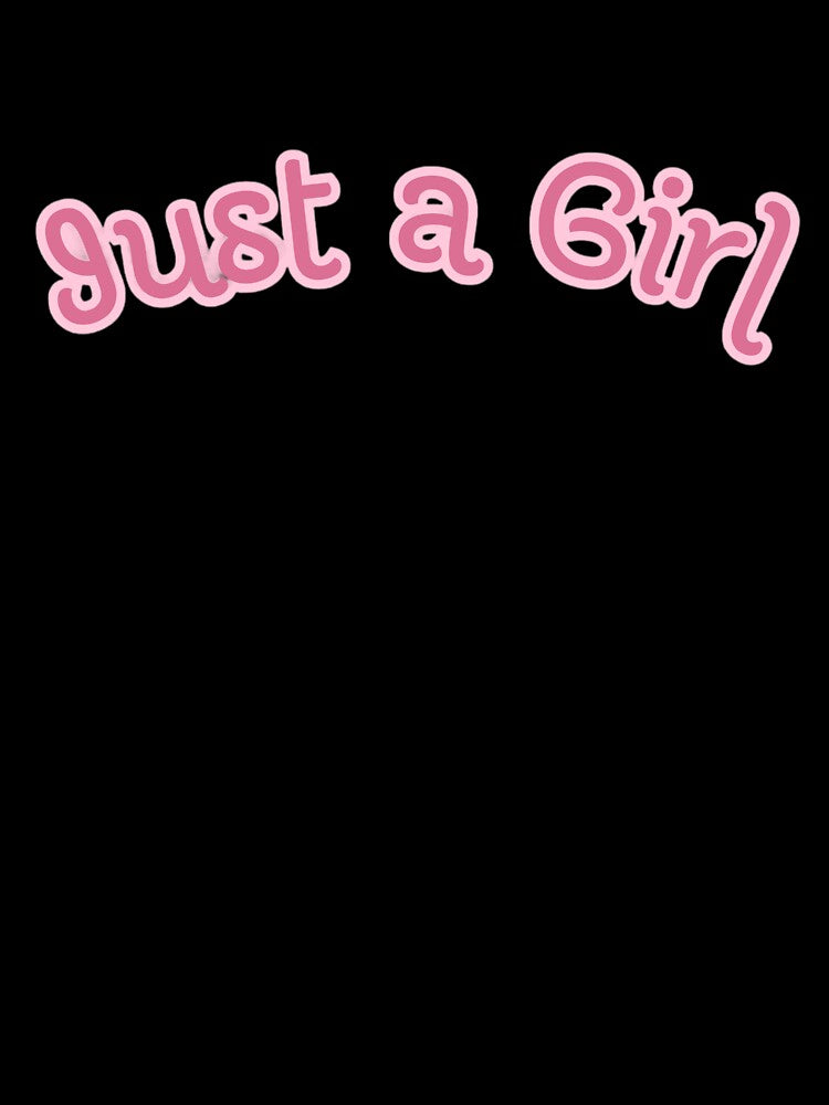 Just a Girl – Minimal Pastel on Black Typography by KleanGirlAesthetics