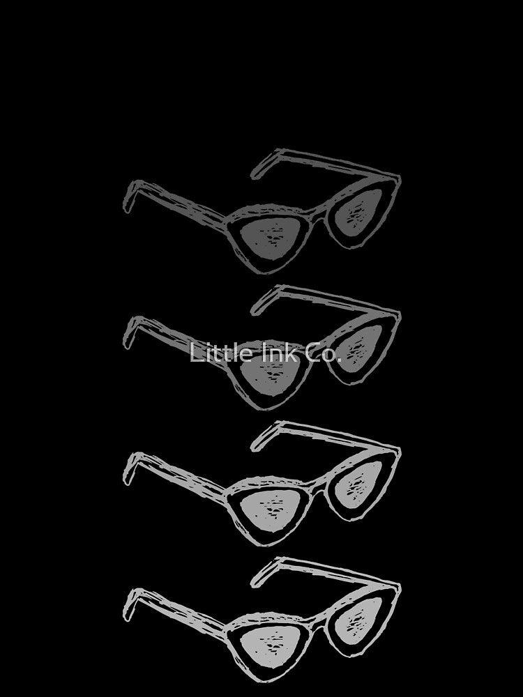 Black Sunglasses Fashion Sticker by Little Ink Co.
