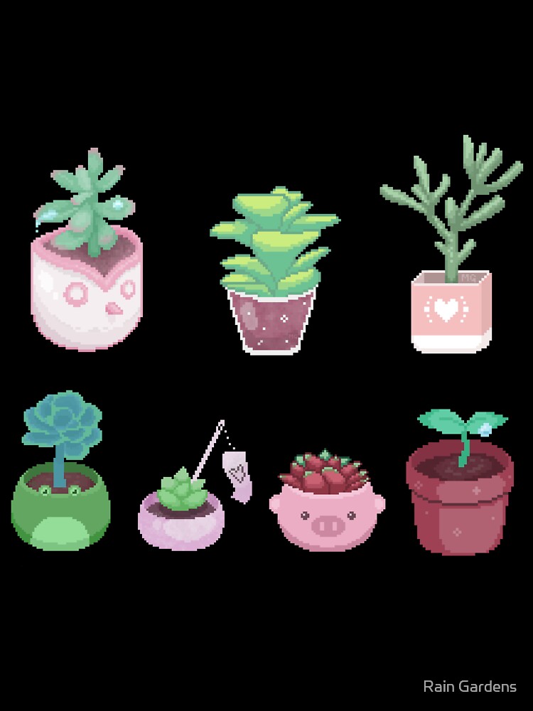 Pixel Art Succulent Collection by Rain Gardens