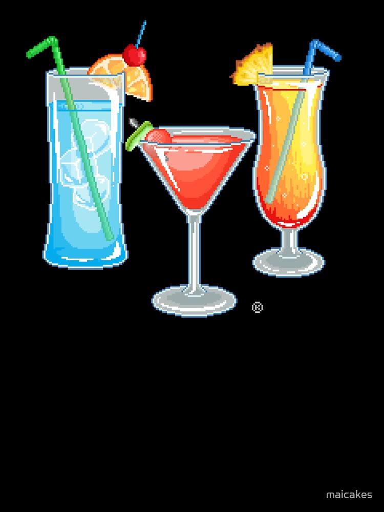 Pixel Summer Drinks by maicakes