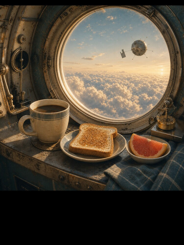 Window Seat Over Morning Clouds by Quiet Badge Studio