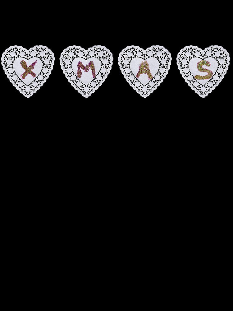 Xmas Doily Glitter Heart by NatsThasty