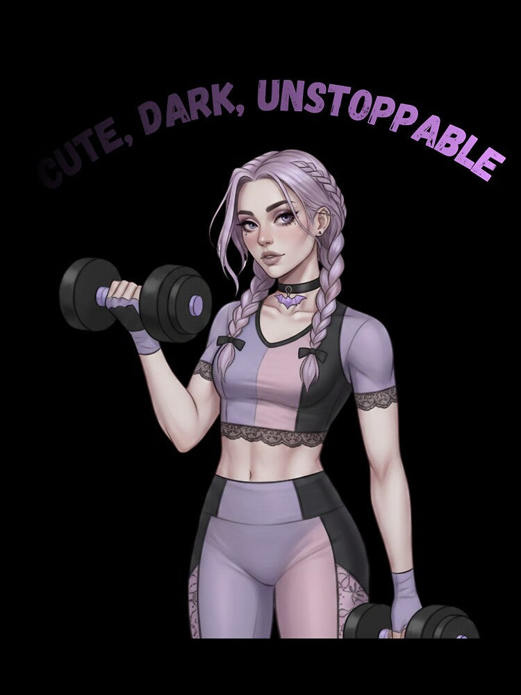 Pastel Goth Gym Girl – Cute, Dark, Unstoppable by Lavender-Kitty