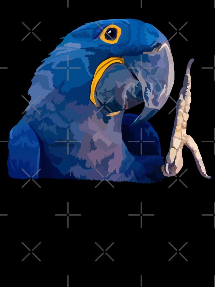 H is for Hyacinth Macaw,Hyacinth Macaw Artwork – Vibrant Parrot Illustration and Exotic Bird Design by PrettylittlepastelUk