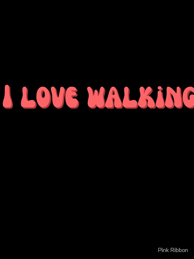 I Love Walking In Peachy Red by Pink Ribbon