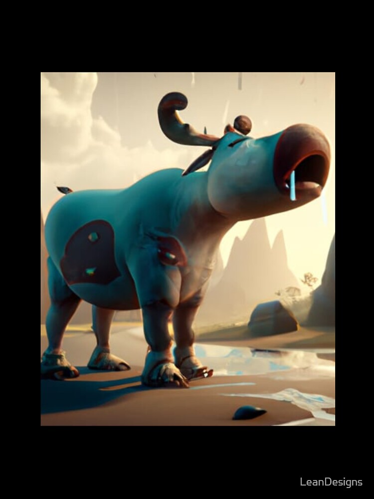 Very Sad Cow.  Crying Animals by LeanDesigns