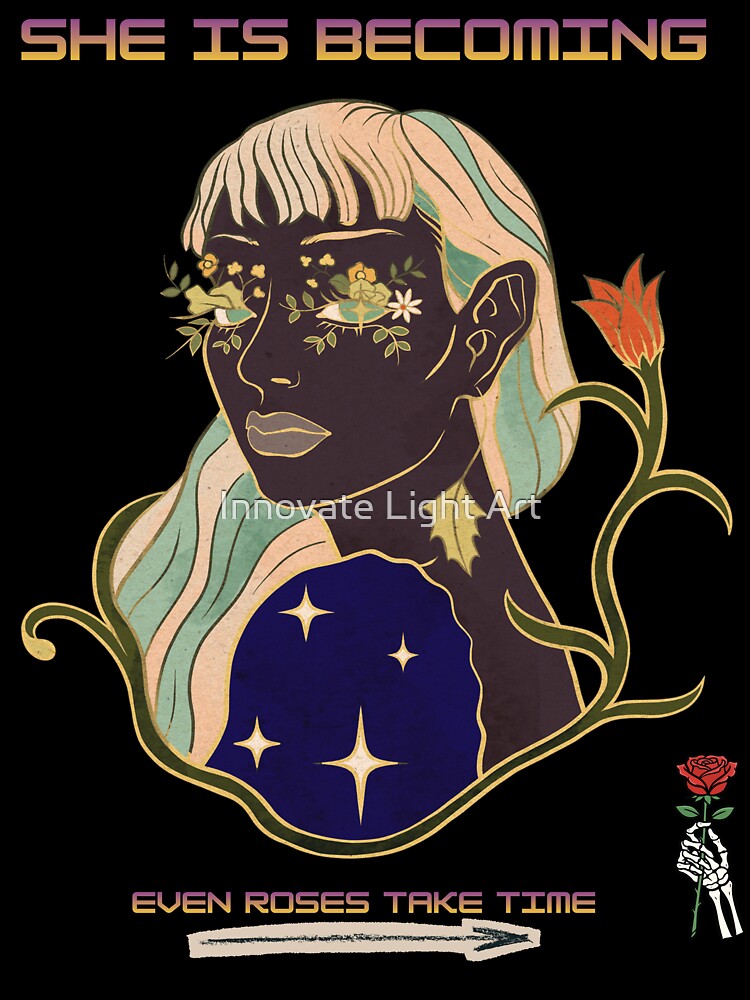 She Is Becoming -- Even Roses Take Time by Innovate Light Art