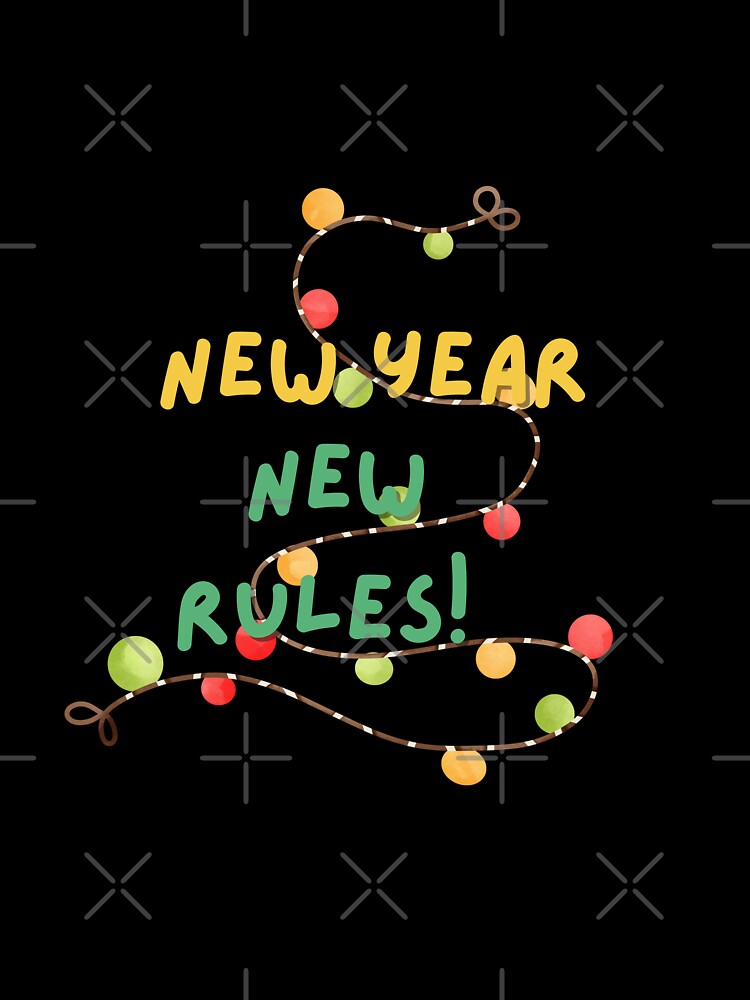 New Year New Rules- Festive String Lights Quote by SC-Shop-