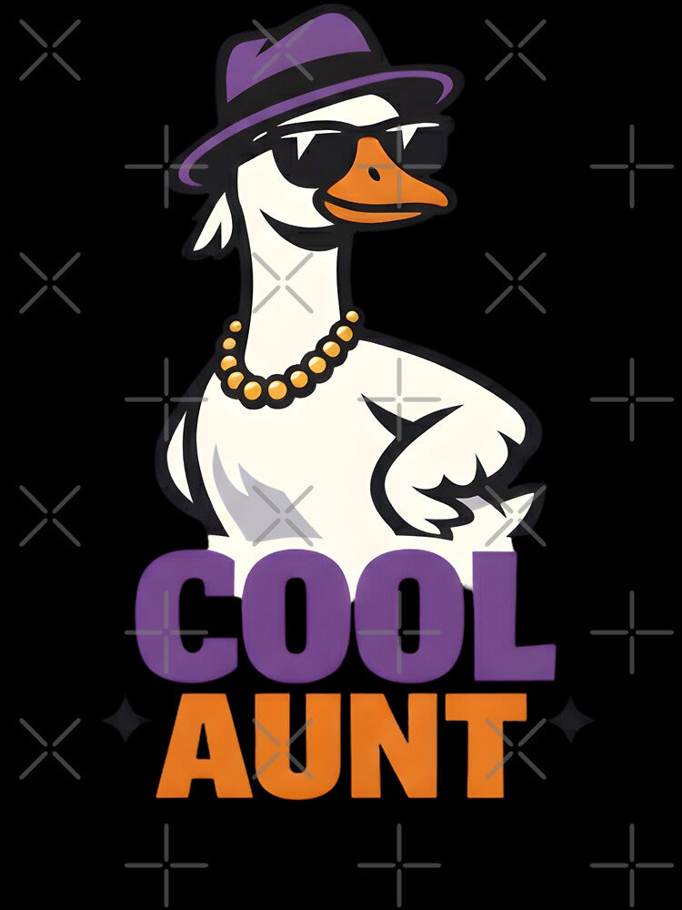 Auntie Goose Cool Energy – Trendy Funny Aunt Goose Art by KivaroArt