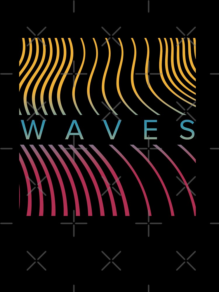 WAVES - Abstract Gradient Topographic Line Art by Rengwear