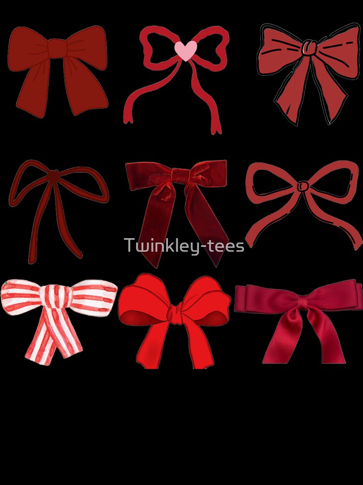 Red Bow Aesthetic Coquette Ribbon by Twinkley-tees