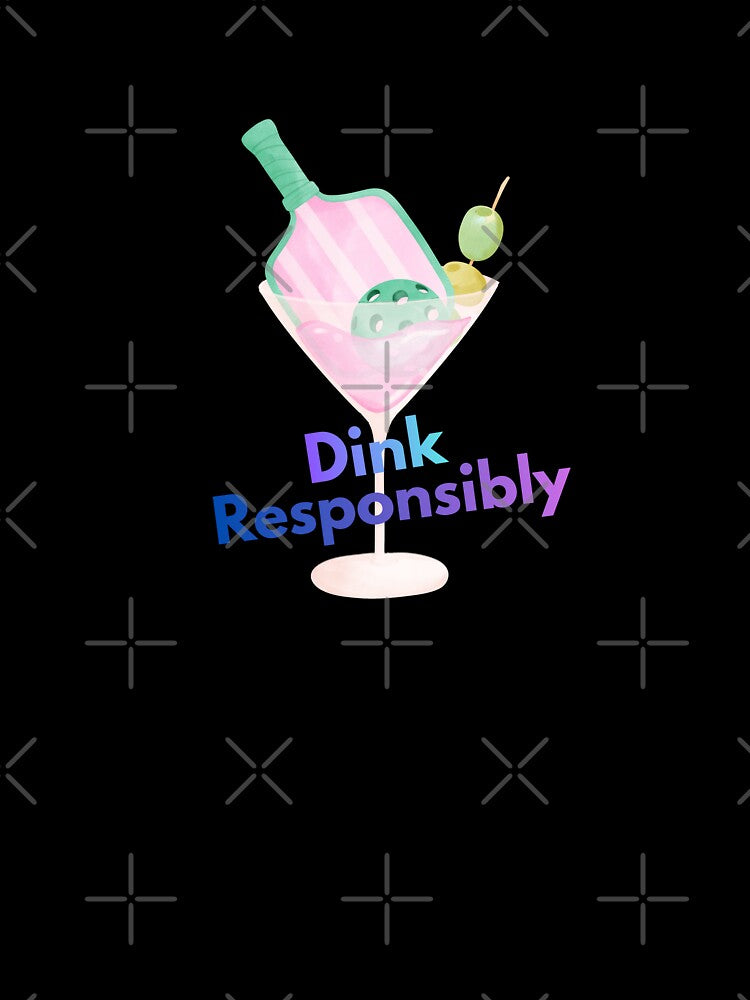 Dink Responsibly Martini Pickleball Player by Flip Your Pancake