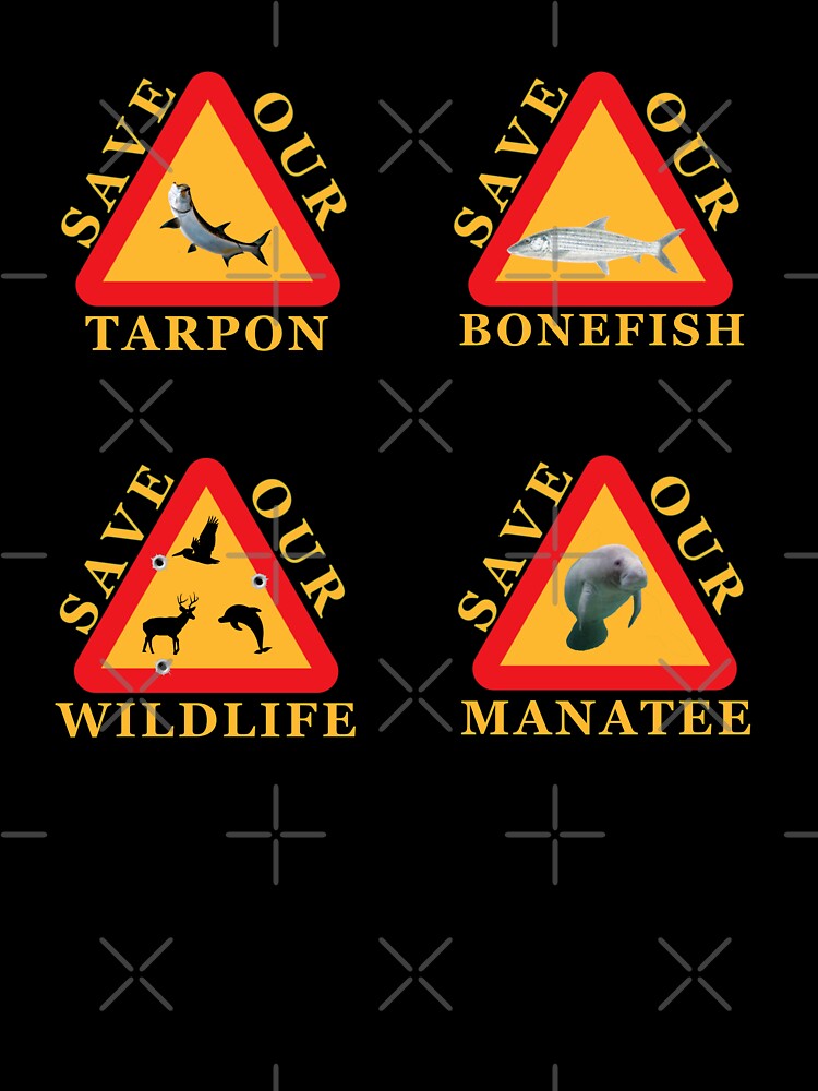 Save Our Florida Keys Wildlife Tarpon Bonefish Manatee Key Deer Dolphin Pelican by KeysTreasures