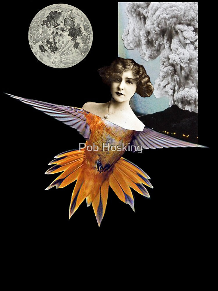 Apocalypse Angel Minimalist Vintage Collage by Pob Hosking