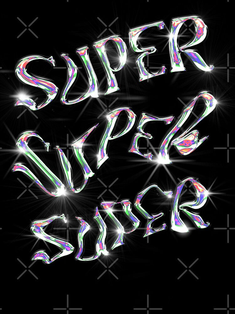 3X SUPER Y2K Streetwear Chrome Typography by Astra Designs ⭐⭐⭐⭐⭐
