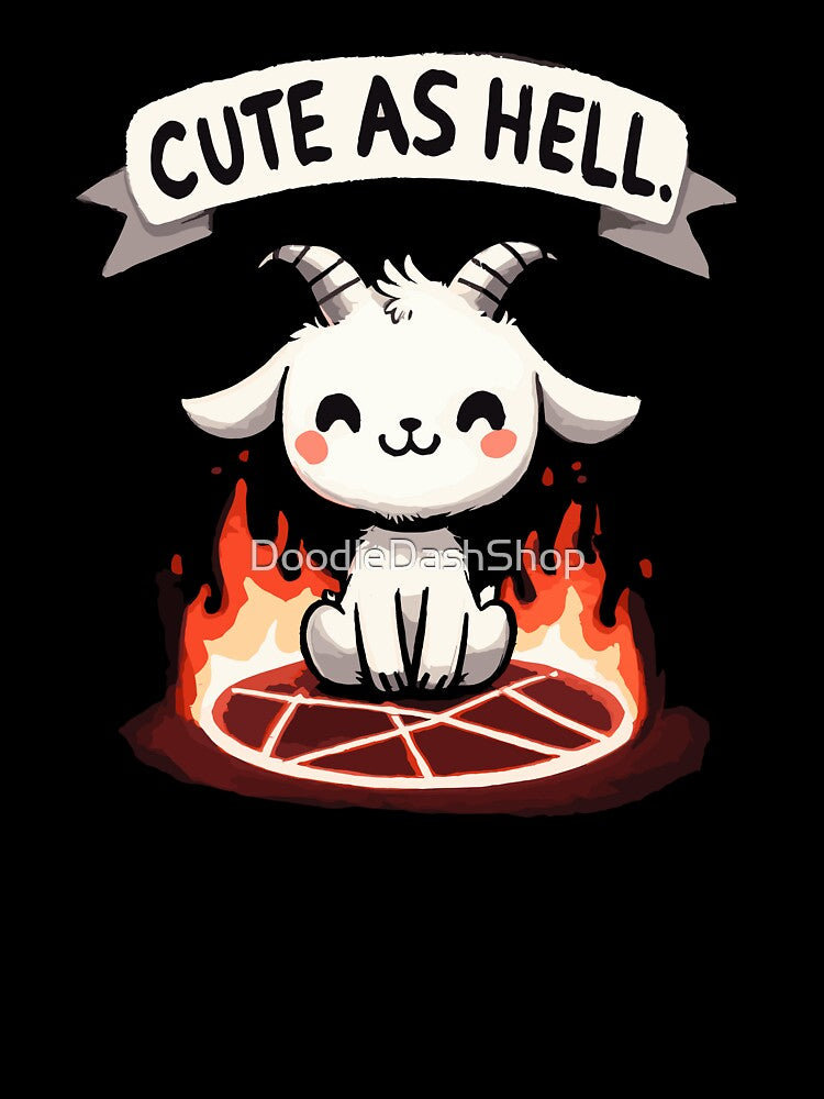 Cute as Hell Goat by DoodleDashShop