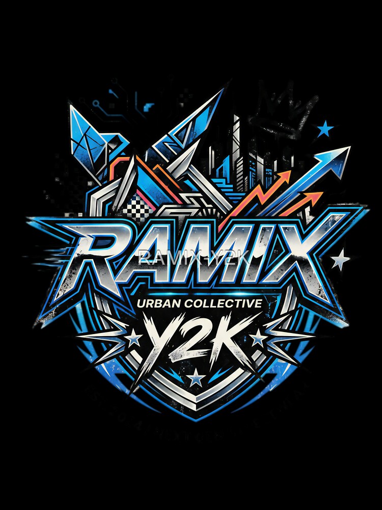 RAMIX Y2K Urban Collective - Cyber Streetwear Logo by RAMIX-Y2K