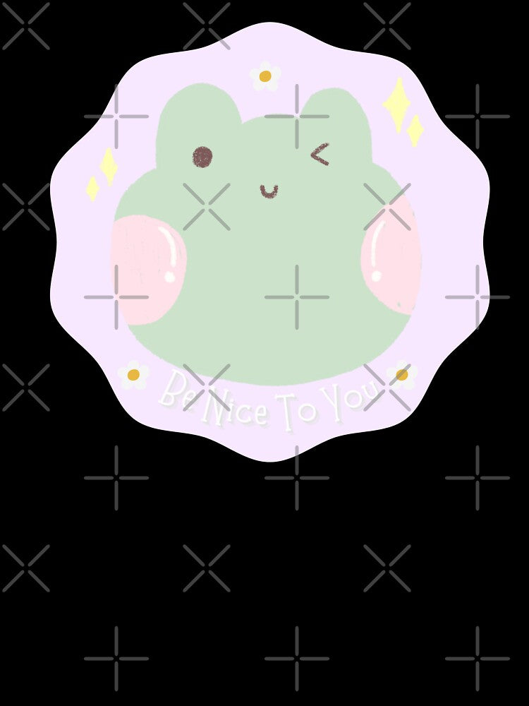 Cute Frog, Affirmation, Be Nice To You, Danish Pastel, Pastel Aesthetic by Inspired Life Creative