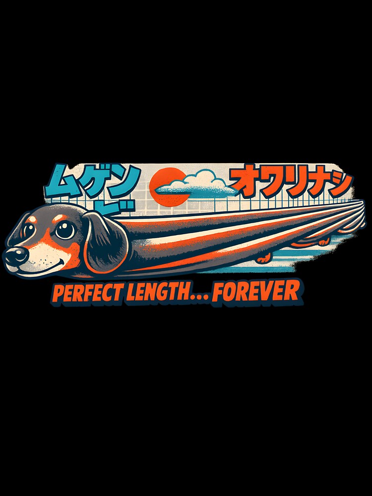 Endless Dachshund – Cute Weirdcore Infinite Body Illustration by Rawecz Studio