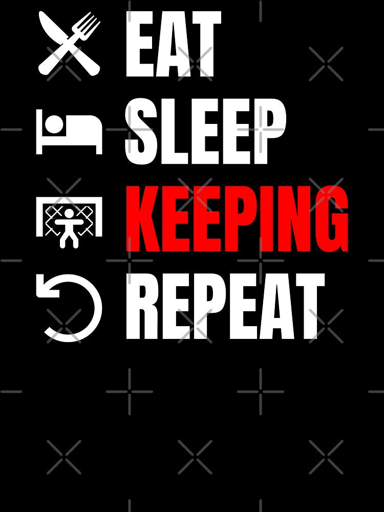 Eat Sleep Keeping Repeat Red by Web CreationsNL