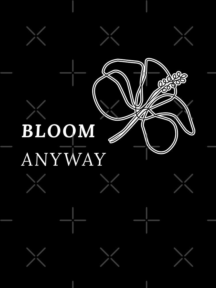 Bloom With Grace Typography – Modern Minimal Flower Design by NuvoraNest