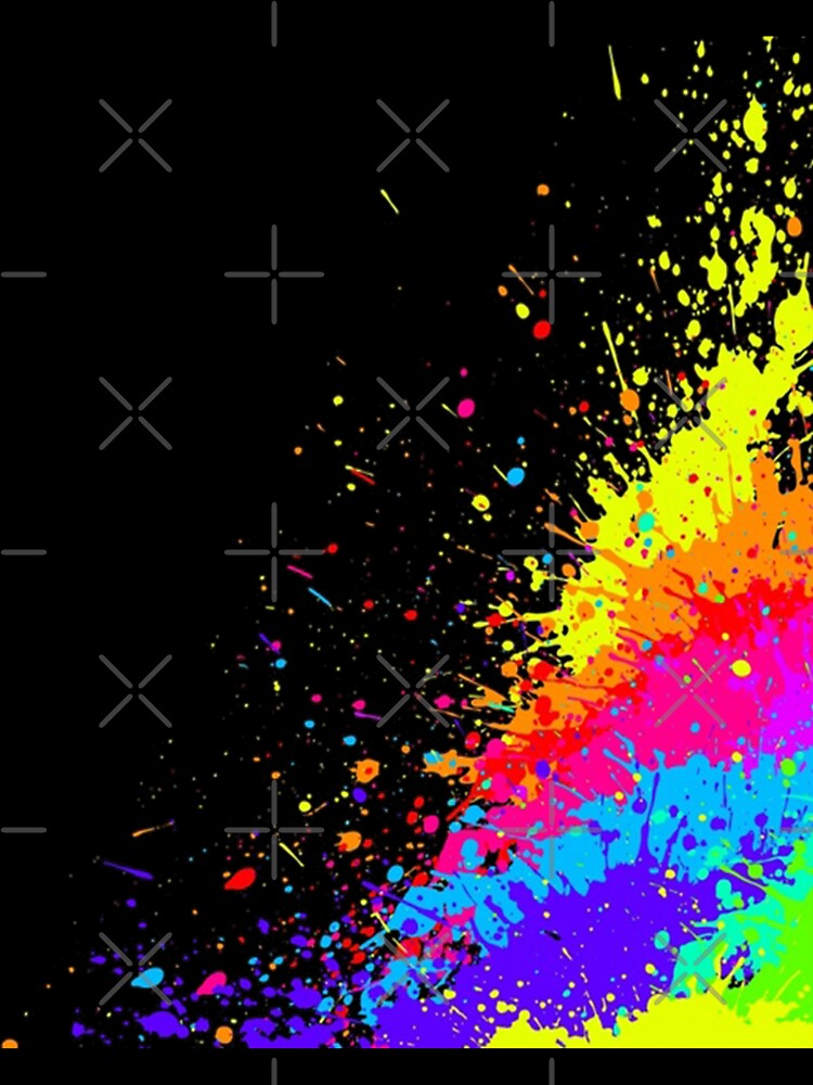 Grunge Paint Splat Rainbow by leen12 Art Designs Prints