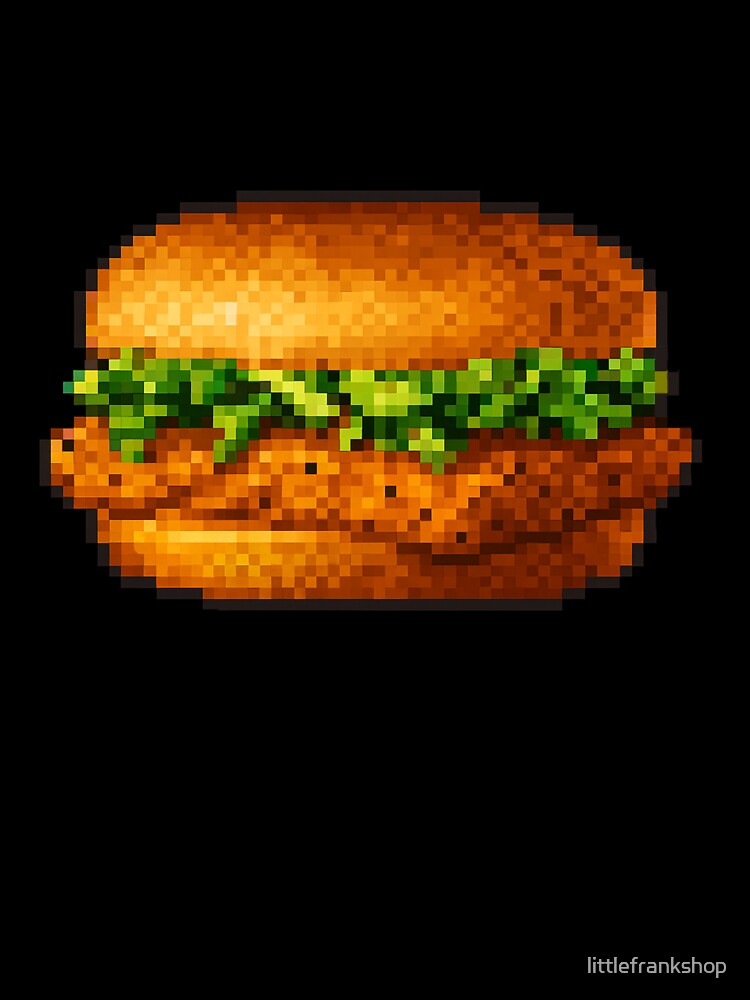 McChicken Chicken Sandwich Mcdonalds Pixel Art by littlefrankshop