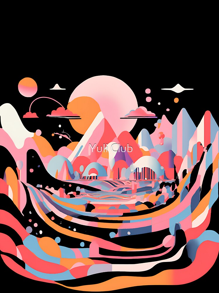 Surreal Alien Planet – Dreamy Fantasy Landscape with Floating Orb (v2) by Yuli Club