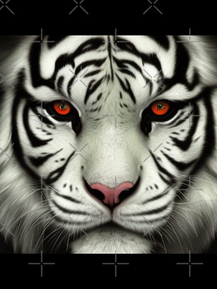 Into the Eyes of a Majestic White Tiger by artmangos